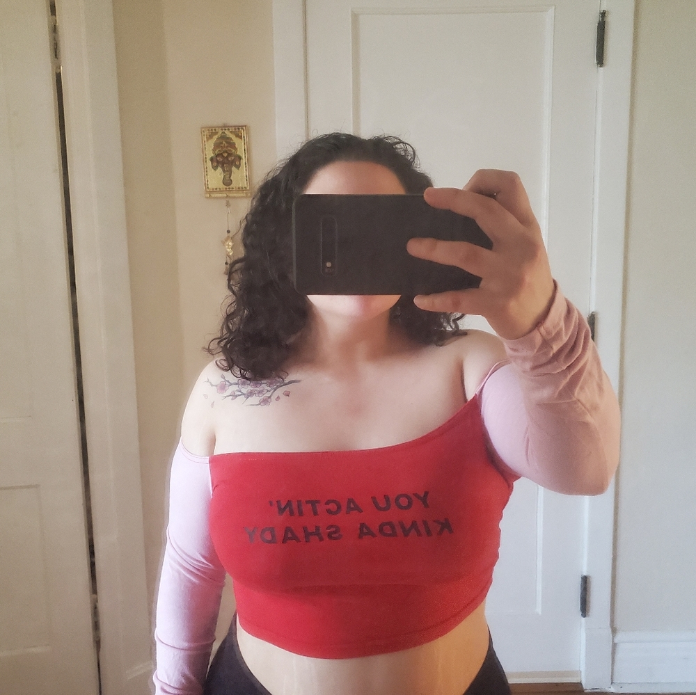 You acting kinda shady crop top